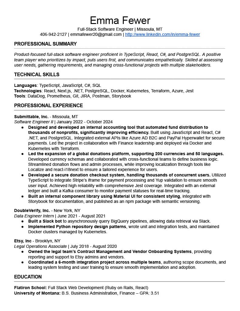 resume